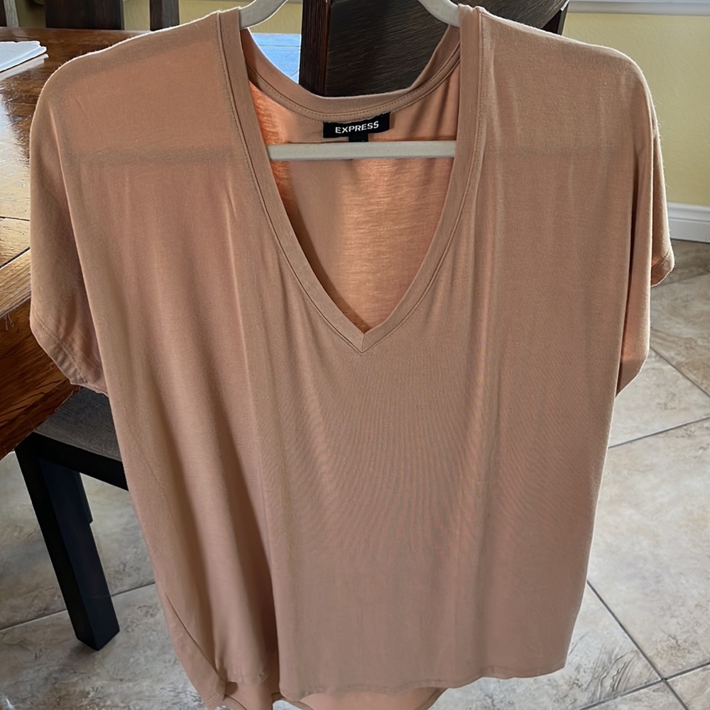 Express Rayon V-neck Tunic, S - Picture 2 of 6